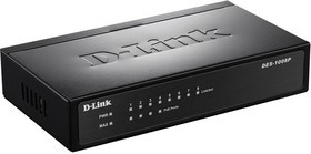 Коммутатор D-Link DES-1008P/C1A 8x100Мбит/с 4PoE 52W неуправляемый