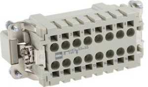 09140022701, Разъем: HAN, модуль, "мама", Han Modular 40A, PIN: 2, 40А, 1000В 09140022701, Разъем: HAN, модуль, "мама", Han Modular 40A, PIN: 2, 40А, 1000В