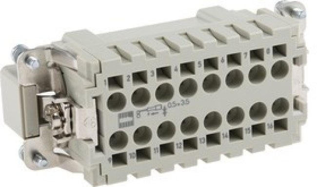09140022701, Разъем: HAN, модуль, "мама", Han Modular 40A, PIN: 2, 40А, 1000В 09140022701, Разъем: HAN, модуль, "мама", Han Modular 40A, PIN: 2, 40А, 1000В