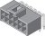 105314-1108, Headers &amp; Wire Housings NANOFIT HDR RA DLR 8CKT TIN BLK