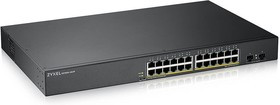 Коммутатор Smart L2 PoE+ Zyxel GS1900-24HPv2, rack 19", 24xGE PoE+, 2xSFP, бюджет PoE 170 Вт