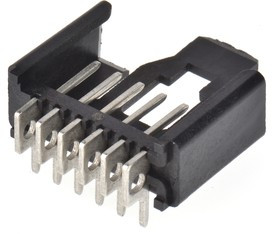 2,5 MSFW 06, Minimodul Series Right Angle Through Hole PCB Header, 6 Contact(s), 2.5mm Pitch, 1 Row(s), Shrouded