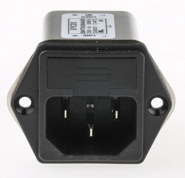 B84773A0004A000, AC Power Entry Modules IEC-PLUG FILTER 250volts 4A 0.173mA