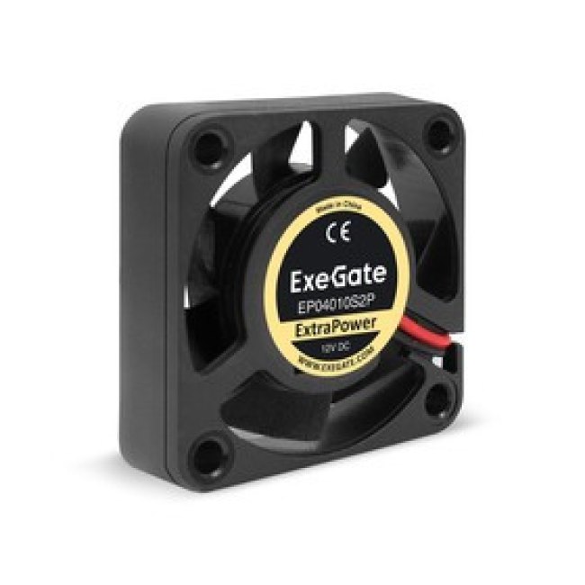 EX295216RUS, Вентилятор 12В DC ExeGate ExtraPower EP04010S2P (40x40x10 мм, Sleeve bearing (подшипник скольжения), 2pin, 7500RPM, 36dBA)