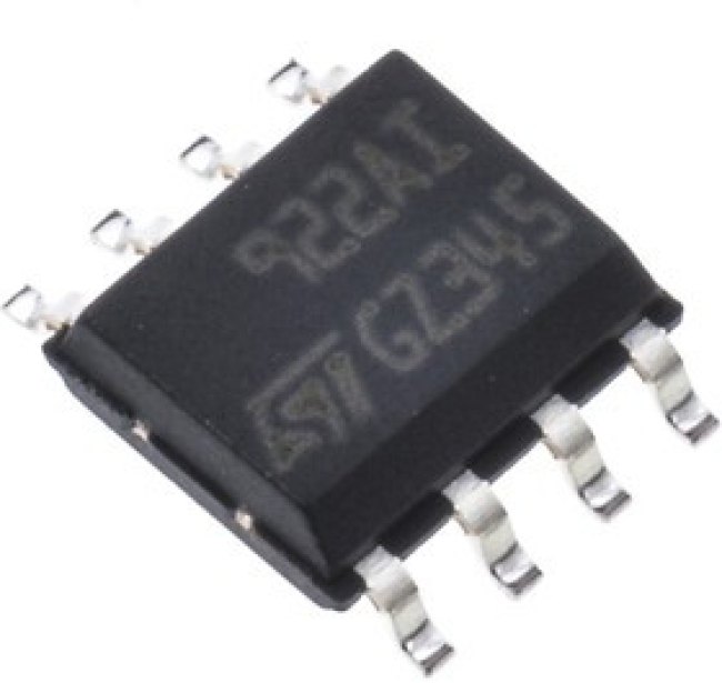 TS922AIDT, TS922AIDT, Audio, Op Amp, RRIO, 4MHz, 3 9 V, 8-Pin SOIC