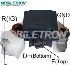 VRH2009, Реле-регулятор генератора MITSUBISHI 14.7V A866T03270\IM204\ YR-558\130835 [OE MD607570]\MAZDA: MITSU