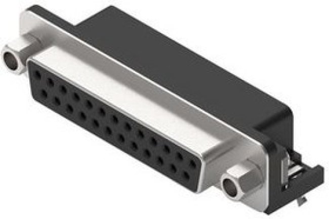 D-Sub connector, 25 pole, standard, angled, solder connection, 618025231121