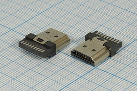 Разъем HDMI7009 вилка, контакты 19C, HDMI7009