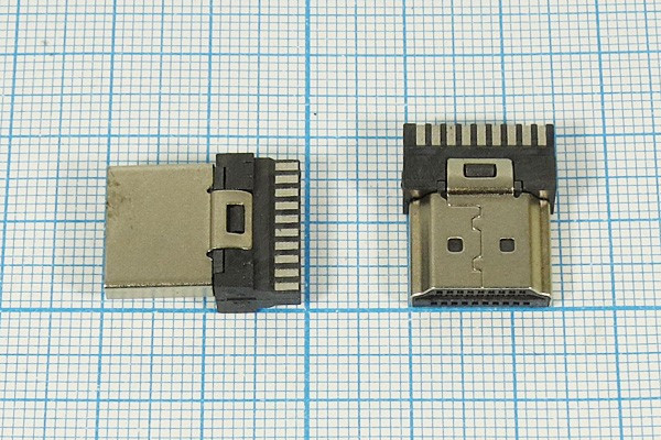 Разъем HDMI7009 вилка, контакты 19C, HDMI7009