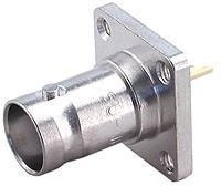 23_BNC-50-0-16/133_NE, RF Connectors / Coaxial Connectors BNC straight flange receptacle jack(f)