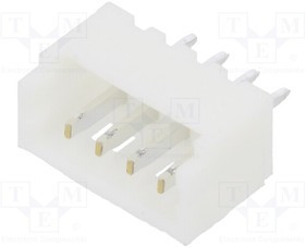 125SHB04TS, Гнездо; провод-плата; &quot;папа&quot;; 1,25мм; PIN: 4; THT; 125В; 1А; луженые