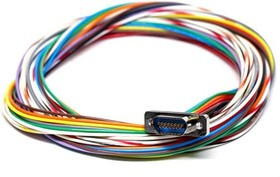 MWDM2L-15S-4K5-36B, D-Sub Micro-D Connectors MICRO D PREWIRED CON 15CNT SKT #24AWG