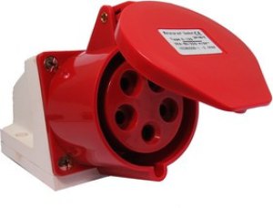 Разъем питания AC розетка,415 B, 32 A, на блок, угловой, IP44, HTN