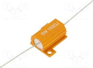 AHP5W-150RJ, Резистор: проволочный, с радиатором, 150Ом, 5Вт, ±5%, 50ppm/°C AHP5W-150RJ, Резистор: проволочный, с радиатором, 150Ом, 5Вт, ±5%, 50ppm/°C