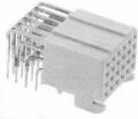 HM1F42TAP000H6LF, Metral® Board Connectors, Backplane Connectors, 4 Row Signal Receptacle, Right Angle, Solder-to-Board, LF