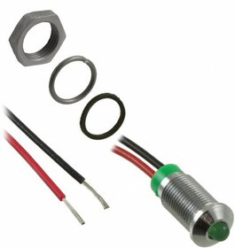 Q6P7CXXG02E, LED Panel Mount Indicators LED INDICATOR 6MM