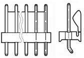 644874-5, Conn Wire to Board HDR 5 POS 2.54mm Solder ST Thru-Hole Package