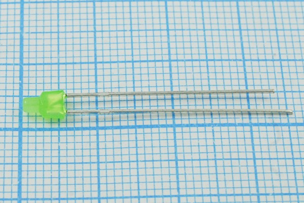 Светодиод 2 x 2m 5, зеленый, 8 мкд, угол 120, цвет линзы: зеленый матовый, BL-S2149A