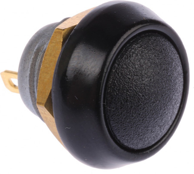 59-111, Pushbutton Switch OFF-(ON) 1NO Panel Mount Black 59-111, Pushbutton Switch OFF-(ON) 1NO Panel Mount Black