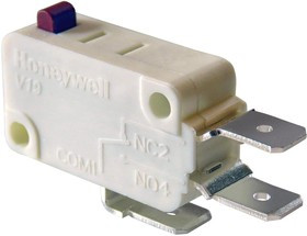 V19S05-EZ100A05, Микропереключатель, Стандартный, Роликовый Рычаг, SPDT, Быстрое Соединение, 5 А