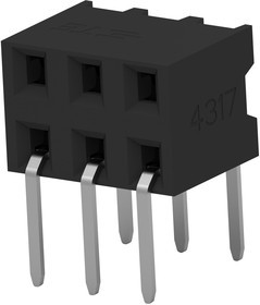 2314924-6, PCB Receptacle, Плата - к - плате, 2 мм, 2 ряд(-ов), 6 контакт(-ов)