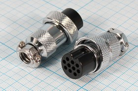 Гнездо микрофонное MIC20\10P\каб\М19\ XS20JK10P-F[MS-DF-20-10]; №14546 гн мик MIC20\10P\каб\М19\\ XS20JK10P-F[MS-DF-20-10]