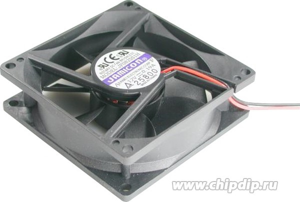 JF0825B1H-R, вентилятор 12В 80х80х25мм подшипник качения 3000об/мин
