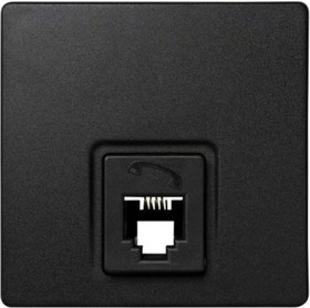 Телефонная розетка RJ11, 4 контакта, S73 Loft, графит 73480-62