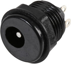PPW01005, Разъем Питания DC, Гнездо, 1 А, 2.5 мм, Монтаж в Панель, Пайка