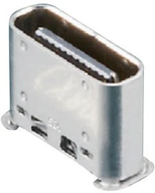 CX80B1-24P, Разъем USB, USB Типа C, USB 3.1, Гнездо, 24 вывод(-ов), Поверхностный Монтаж, Прямой Угол