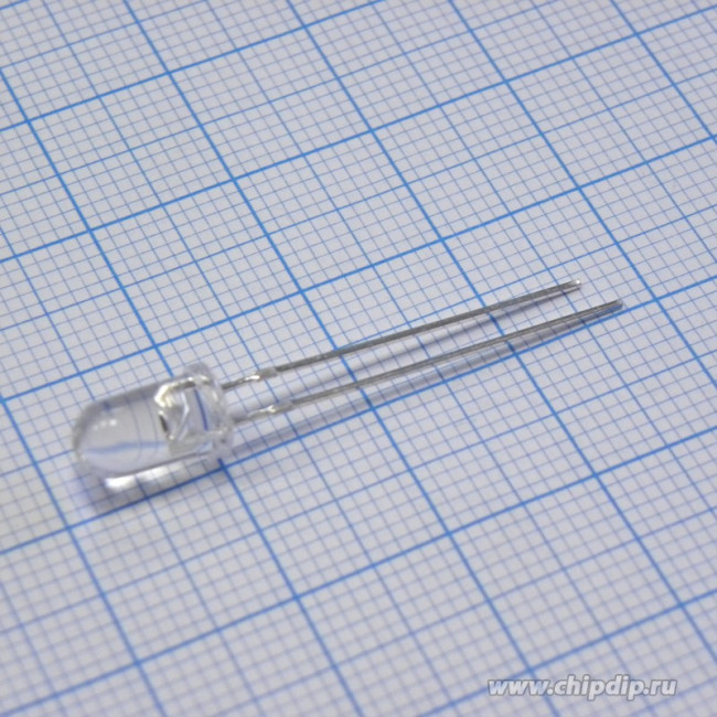 FYL-5013SURC1C, Светодиод 5мм/красный/625нм/ 4000мкд/прозрачный/15°