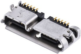 ZX360D-B-10P(30), USB Connectors USB 3.0 MICRO-B REC RA BLACK SEL AU ZX360D-B-10P(30), USB Connectors USB 3.0 MICRO-B REC RA BLACK SEL AU