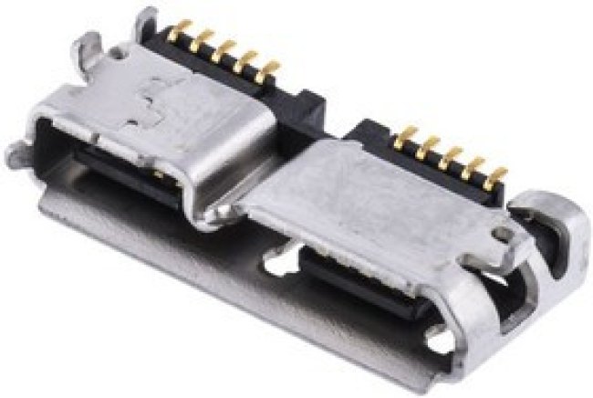 ZX360D-B-10P(30), USB Connectors USB 3.0 MICRO-B REC RA BLACK SEL AU
