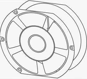 Вентилятор KIPPRIBOR VENT-17251. 220VAC.5MOHB.H10 220V 0.27A 172x150x51