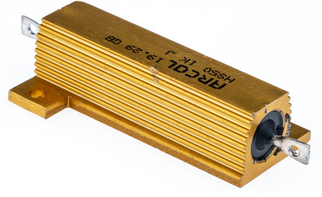 HS50 1K J, Резистор, с осевыми выводами, 1 кОм, Серия HS, 50 Вт, ± 5%, Лепесток для Пайки, 1.25 кВ