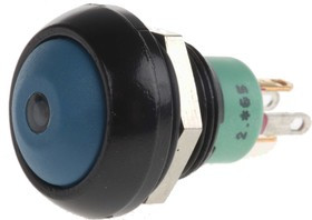 IPR3SAD1L0G, Illuminated Push Button Switch, Momentary, Panel Mount, 13.6mm Cutout, SPST, Green LED, 28V dc, IP67