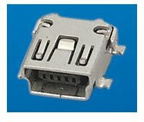 10033526-N3212LF, MINI USB 2.0- B Type Receptacle conn. Right Angle Surface Mount Type