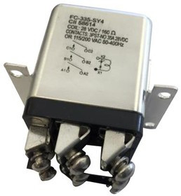 FC-335-SY4, POWER RELAY, 28VDC, 35A, 3PST-NO, SCREW