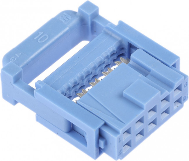 1658527-4, IDC Connector, с компенсатором натяжения, IDC Receptacle, Female, 2.54 мм, 2 ряда, 10 контакт(-ов)