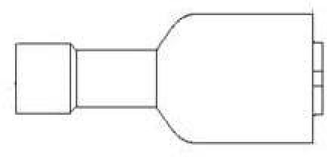 19013-0025, FEMALE PIGGYBACK, 6.35MM, 18AWG, RED
