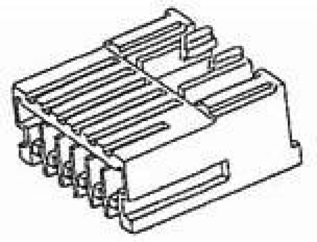 316088-1, Conn Housing RCP 4 POS 2.5mm Crimp ST Cable Mount Natural Bag
