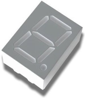 HDSP-F203, Дисплей: LED, 7-сегментный, 10мм, 0,4", II.зн: 1, красный, анод