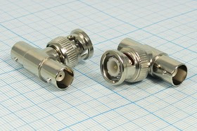 Высокочастотный тройник штекер BNC на два гнезда BNC; №1017 штек BNC-гн BNC2