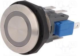 3-102-772, Pushbutton Switches 19mm 10A 250VAC RING ILLUM SSA