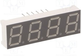 KW4-39FAVA, Дисплей: LED, 7-сегментный, 10мм, 0,39", II.зн: 4, красный, 28-56мкд