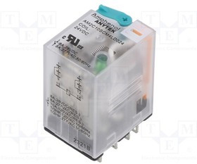 AM2C10SCM4LD02400G, Relay: electromagnetic industrial; DPDT; 24VDC; 10A/240VAC; 650? AM2C10SCM4LD02400G, Relay: electromagnetic industrial; DPDT; 24VDC; 10A/240VAC; 650?