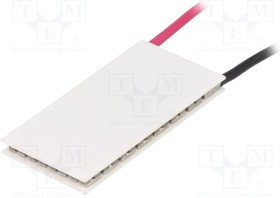 PM-40X40-45, Модуль: элемент Пельтье, 7,5В, 7,5А, 20x40x3,3мм, 45Вт, 16AWG, 63°C PM-40X40-45, Модуль: элемент Пельтье, 7,5В, 7,5А, 20x40x3,3мм, 45Вт, 16AWG, 63°C