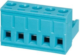 TBP01P1-508-05BE, Pluggable Terminal Blocks Terminal block, pluggable, 5.08 , plug, 5 pole, slotted screw, blue