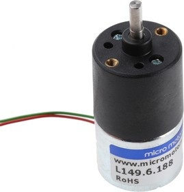 L149-6-188, DC Motor, 27 mm, with Gearbox 188:1 6 VDC