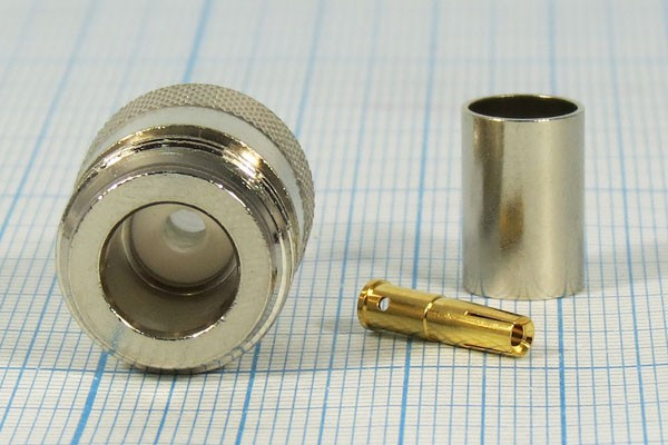 Гнездо N, под кабель RG6, под обжим; №9075 гн N\RG6\\обж\ Гнездо N, под кабель RG6, под обжим; №9075 гн N\RG6\\обж\